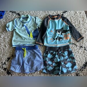 Swim shorts and shirts swimsuit 18 month toddler boy